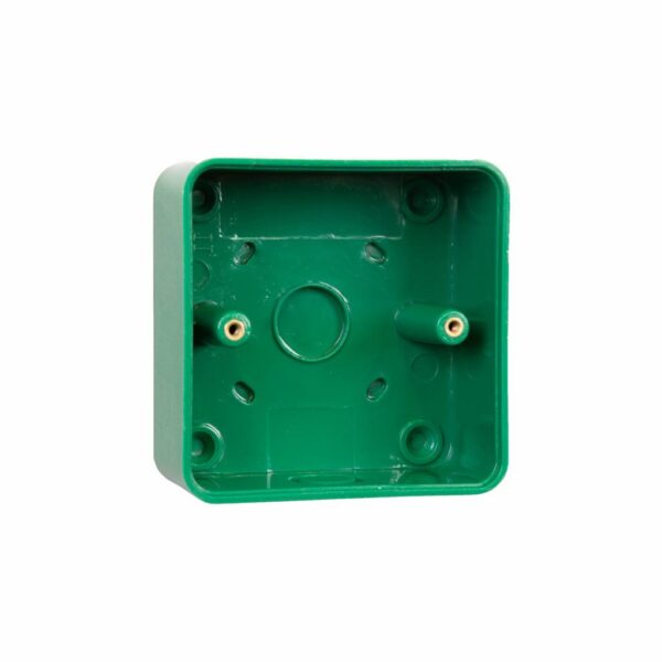 PBB02/GN 32mm Depth Green Plastic Back Box - One Stop Access