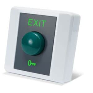 BGDS-I White Illuminated Exit With Green Dome Button