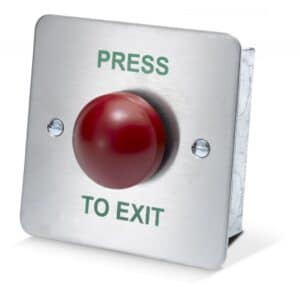 DRB010F-PTE Stainless Steel Press To Exit With Red Dome Button