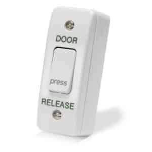 EX3-DR White Narrow Door Release With Rocker Button