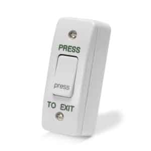 EX3-PTE White Narrow Press To Exit With Rocker Button