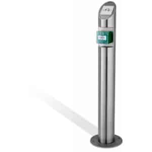 ICS P0ST-SS-BG-CUT Brushed Stainless Steel Post With Cut Out For Exit Devices