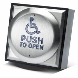 WPB-900 Wireless DDA Push To Open Stainless Steel Wheelchair Symbol Push Pad