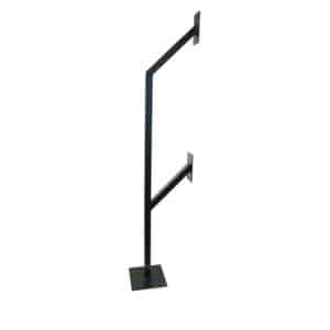 CDVI Gnp2Cl Goose Neck Dual-Height Powder Coated Post