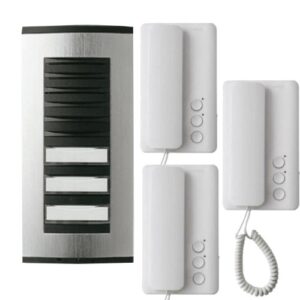 CAME BPT TAAGT3 3-Way Audio Kit With Targha Panel & 3 A200K Handsets